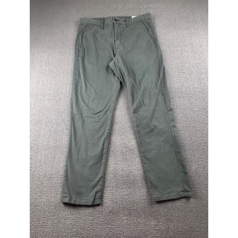 Rag Bone Chino Pants Men 34 Green Fit 2 Slim Fit Solid Stretch Cotton US Office